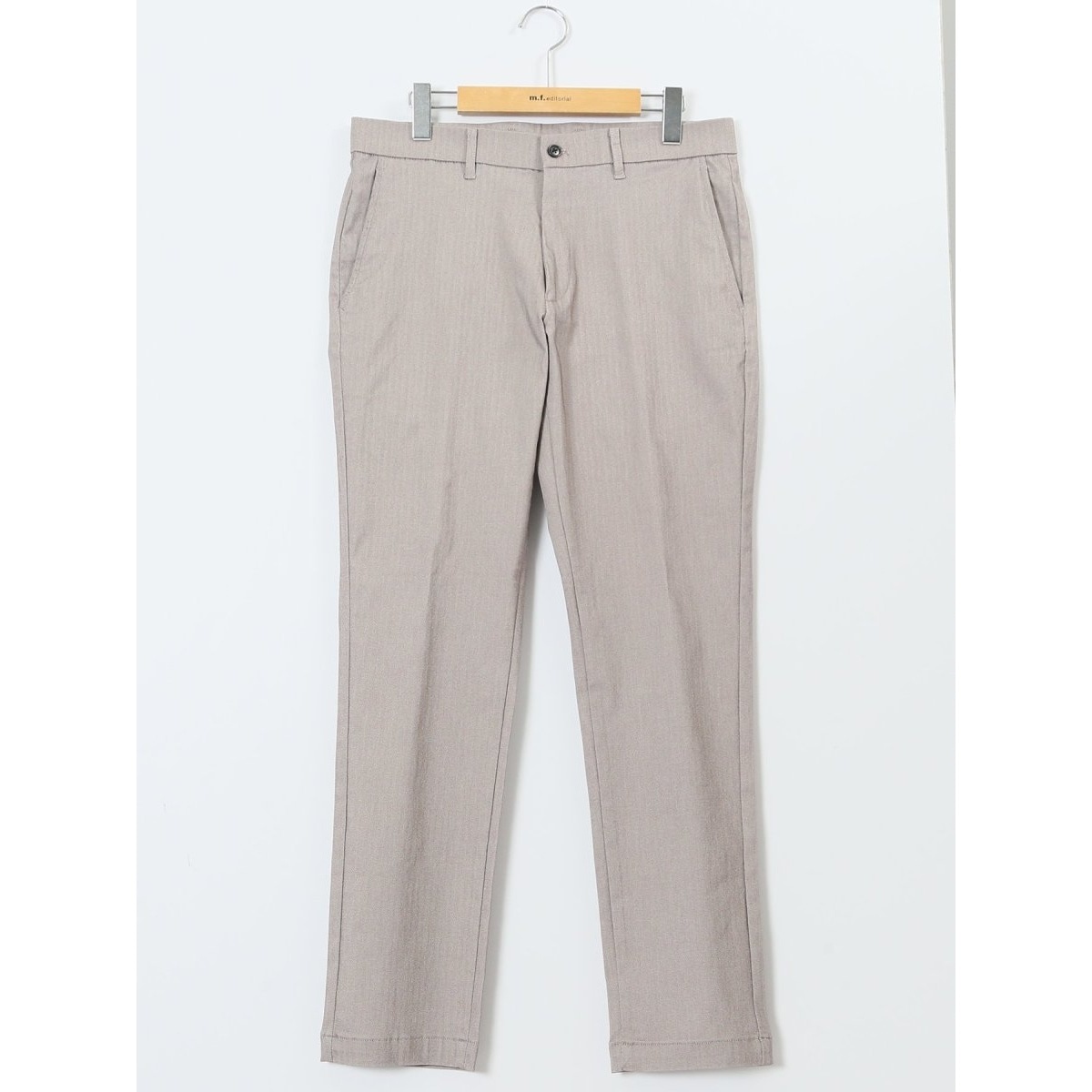 クロスストレッチ トラウザーパンツ ヘリンボン | m.f.エディトリアル