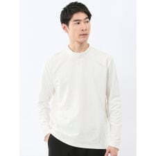 【インナー ロンＴ】m.f.エディトリアル リンクスジャガード モックネック長袖Tシャツ