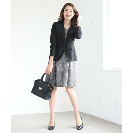 ジャケット・ツイードワンピース フォーマルスーツセットアップ 2点  