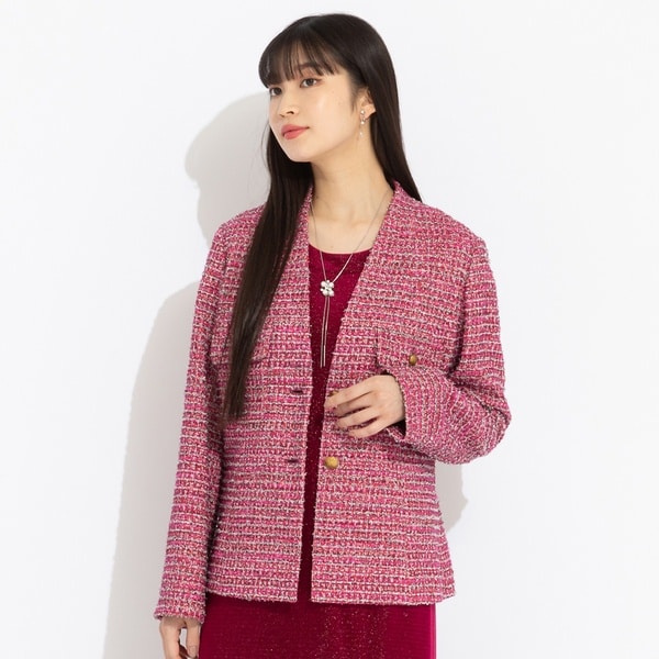 COUTURE D`ADAM】イタリアンツイードスペンサージャケットジャケット