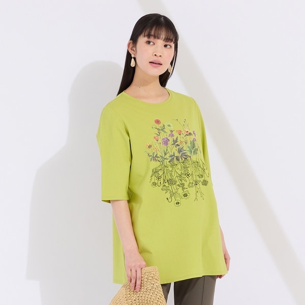 Liliane Burty（Lサイズ） / リリアンビューティ ミッションポンチ　ノースリーブTシャツ セール】 ミッションポンチ ノースリーブTシャツ （カットソー