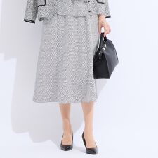 【セットアップ対応】ウォッシャブル幾何プリントスカート
