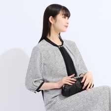 【セットアップ対応】ウォッシャブルボウタイプリントブラウス