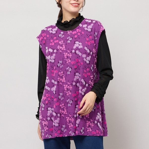 M～4L・セットアップ対応】モックロディポンチベスト | リリアン