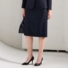 【13～25号/セットアップ対応】米沢織ラメツイードタイトスカート