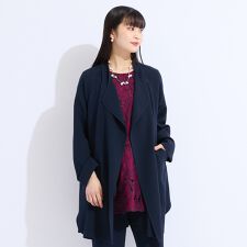 【M～4L/セットアップ対応】デニット着流し風ジャケット