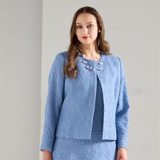 【M～4L/セットアップ対応】米沢織ふくれジャカードジャケット