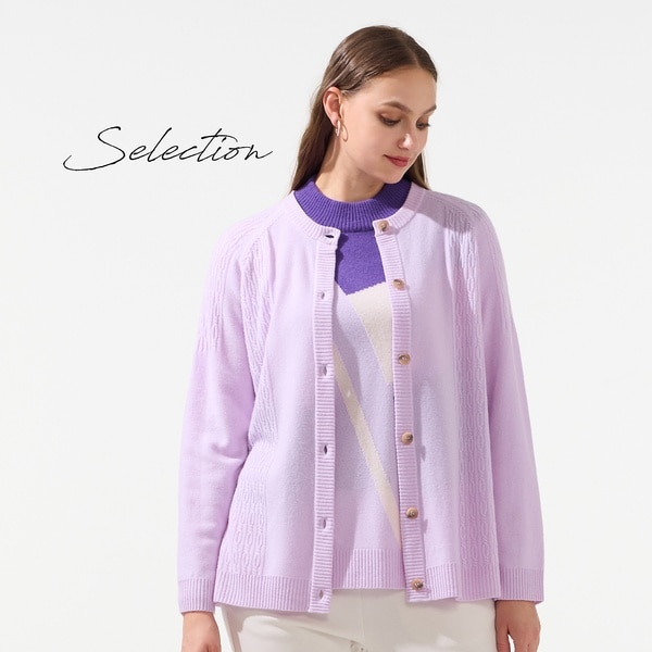 L～4L/アンサンブル対応】カシミヤニットカーディガン | リリアン