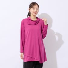 【M～４L】デザイン衿無地Ｔシャツ