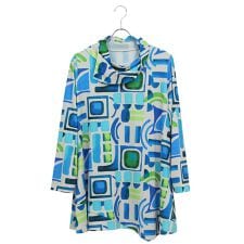 【M～４L】オプティカルプリントＴシャツ