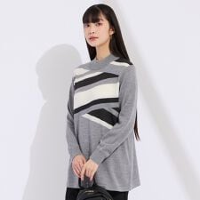 【L～４L】クロスボーダーニット