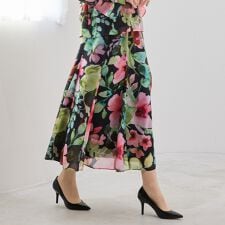 【L～4L/セットアップ対応】オーストリア製素材フレアスカート