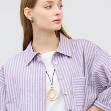 ダブルリングフリースライドネックレス