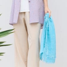 イタリア製　大判無地ストール