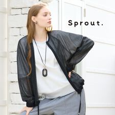 【Sprout./M～4L】ラメチュールライトブルゾン