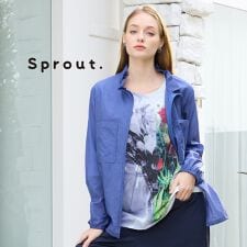 【Sprout./M～4L】はっ水ナイロンライトジャケット