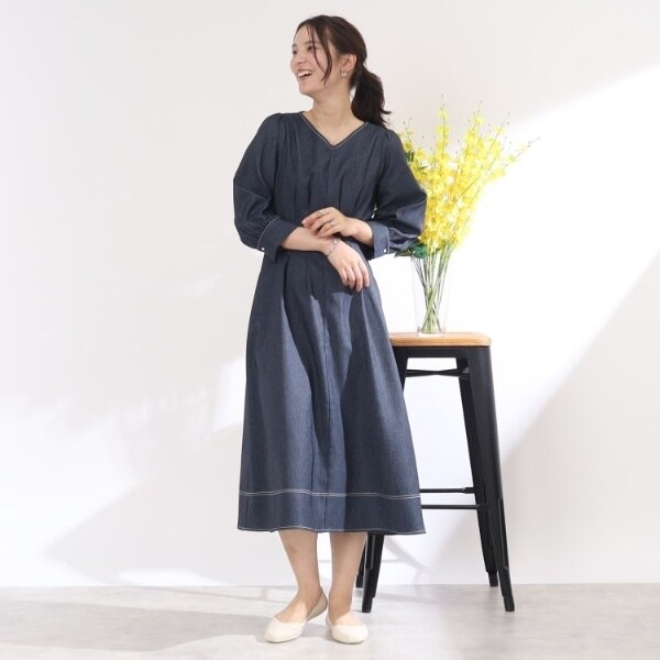 美シルエットフィット&フレアーウエストゴムで楽ちんサイズ展開