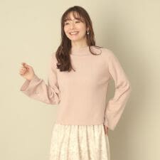 【トレンドスタイル／スリット開閉2way】スリットフレアー袖ニット
