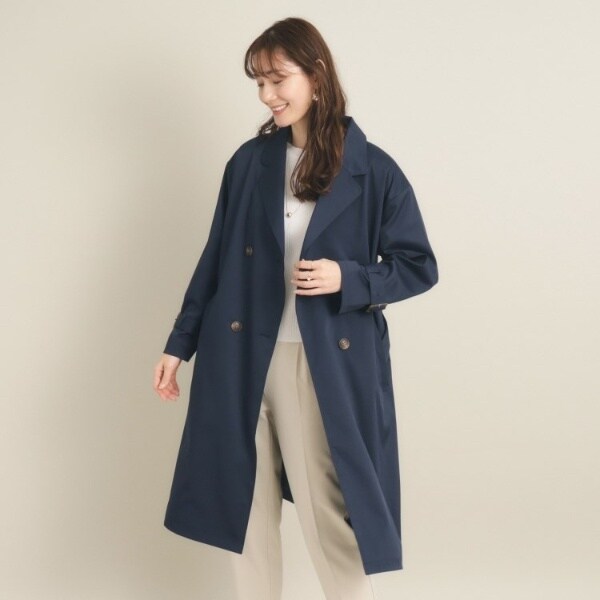 新品未使用 タグあり Feroux【洗える】ラッフルカラーミドル丈 トレンチ Feroux｜【洗える】ラッフルカラーミドル丈 トレンチ | Rakuten
