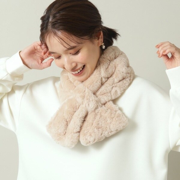 ダイヤ柄フェイクファーミニマフラー | イッツデモ(ITS'DEMO) | マルイ