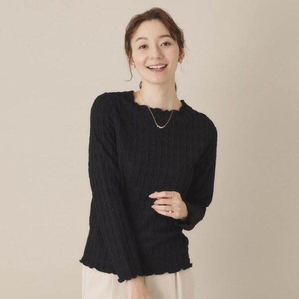 【手洗い可】ふくれジャカードプルオーバー