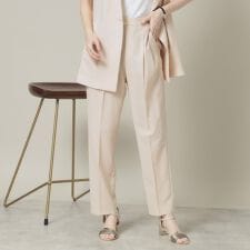 【手洗い可】麻調メッシュパンツ