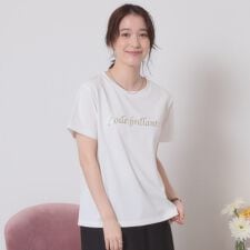 【手洗い可】箔ロゴプリントTシャツ