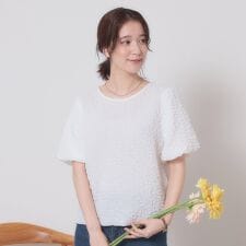 【手洗い可】ふくれジャカードプルオーバー