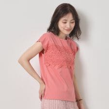 【吸水速乾／手洗い可／洗濯後しわになりにくい】カットミラノフロントレーストップス