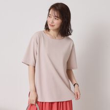 【接触冷感／洗濯機OK】カットジョーゼットTシャツ