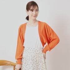 【UV／接触冷感／毛玉防止／手洗い可】ニットボレロ