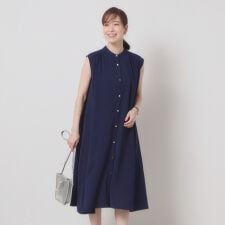 【接触冷感／手洗い可】前開きワンピース