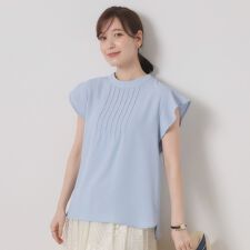 【接触冷感／手洗い可】フリル袖ブラウス