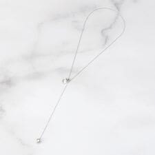 ツブ×クリア玉Ｙ字ネックレス