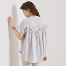 【接触冷感／手洗い可】バックギャザーブラウス