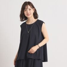 イッツデモ(ITS'DEMO)の【UVカット／速乾／冷感／洗濯機OK／洗濯後しわになりにくい】麻調ストレッチタックブラウス＜ラク服シリー