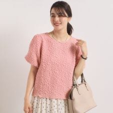 【手洗い可】ふくれジャカードプルオーバー