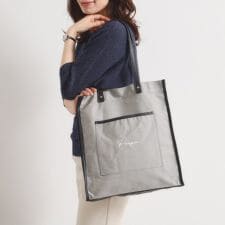 イッツデモ(ITS'DEMO)の【推し活／A4対応】合皮パイピングキャンバストート