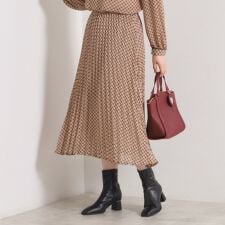 【手洗い可／セットアップ可】チェックプリーツスカート