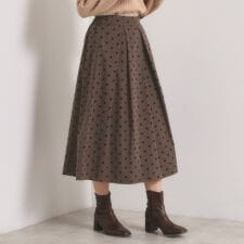 【手洗い可】フロッキードットスカート
