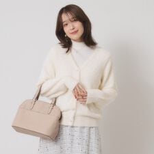 【手洗い可】フェザーヤーンVカーディガン