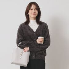 【手洗い可】フェザーヤーンVカーディガン