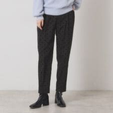 【手洗い可／ウエストゴム】フロッキードットパンツ