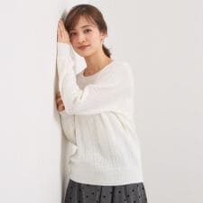 【手洗い可】ラメチェックニット