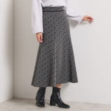 【手洗い可ウエストゴム】ヘリンボーンマーメイドスカート