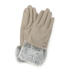 【手洗い可】ツートンファースエードグローブ