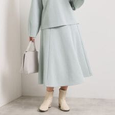 【手洗い可／セットアップ可】花柄ジャカードスカート