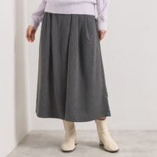 【手洗い可／ウエストゴム】ヘリンボーンスカンツ