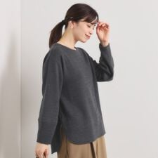 【洗濯機OK】ラウンドヘム起毛リブプルオーバー