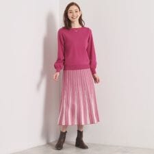 【手洗い可】フレアスカートニットセットアップ